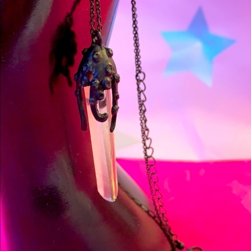 Octopus on Crystal Necklace!